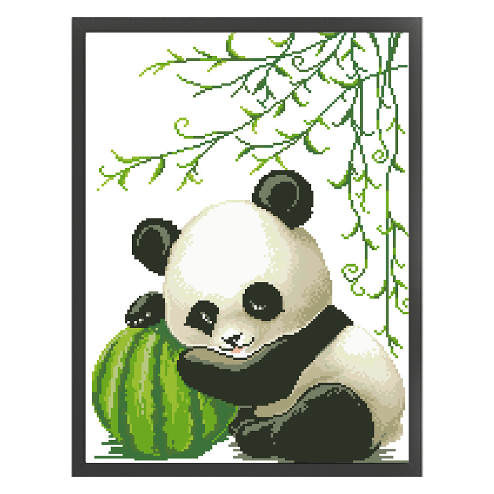 Panda Cub - Partial  9CT Stamped Cross Stitch - Bead Embroidery 40x55CM/15.75x21.65in