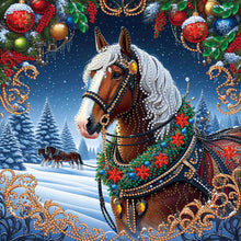 Load image into Gallery viewer, Christmas Horse 40*40CM Special Shaped Drill Diamond Painting Drill Diamond Painting
