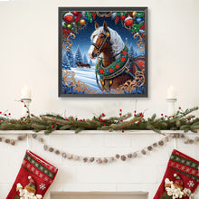 Load image into Gallery viewer, Christmas Horse 40*40CM Special Shaped Drill Diamond Painting Drill Diamond Painting
