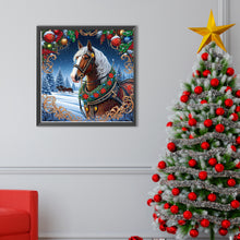 Load image into Gallery viewer, Christmas Horse 40*40CM Special Shaped Drill Diamond Painting Drill Diamond Painting
