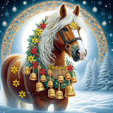 Load image into Gallery viewer, Christmas Horse 40*40CM Special Shaped Drill Diamond Painting Drill Diamond Painting
