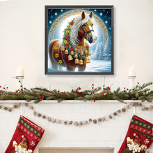 Load image into Gallery viewer, Christmas Horse 40*40CM Special Shaped Drill Diamond Painting Drill Diamond Painting
