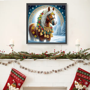 Christmas Horse 40*40CM Special Shaped Drill Diamond Painting Drill Diamond Painting