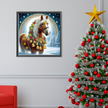 Load image into Gallery viewer, Christmas Horse 40*40CM Special Shaped Drill Diamond Painting Drill Diamond Painting
