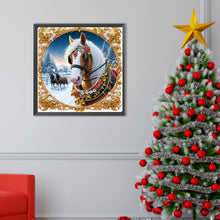 Load image into Gallery viewer, Christmas Horse 40*40CM Special Shaped Drill Diamond Painting Drill Diamond Painting
