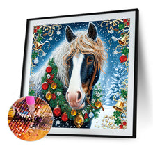 Load image into Gallery viewer, Christmas Horse 40*40CM Special Shaped Drill Diamond Painting Drill Diamond Painting
