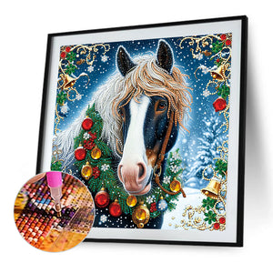 Christmas Horse 40*40CM Special Shaped Drill Diamond Painting Drill Diamond Painting