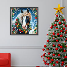 Load image into Gallery viewer, Christmas Horse 40*40CM Special Shaped Drill Diamond Painting Drill Diamond Painting
