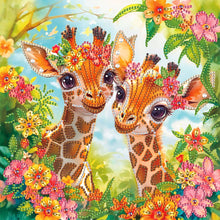 Load image into Gallery viewer, Funny Giraffe 30*30CM Special Shaped Drill Diamond Painting Drill Diamond Painting
