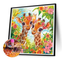 Load image into Gallery viewer, Funny Giraffe 30*30CM Special Shaped Drill Diamond Painting Drill Diamond Painting
