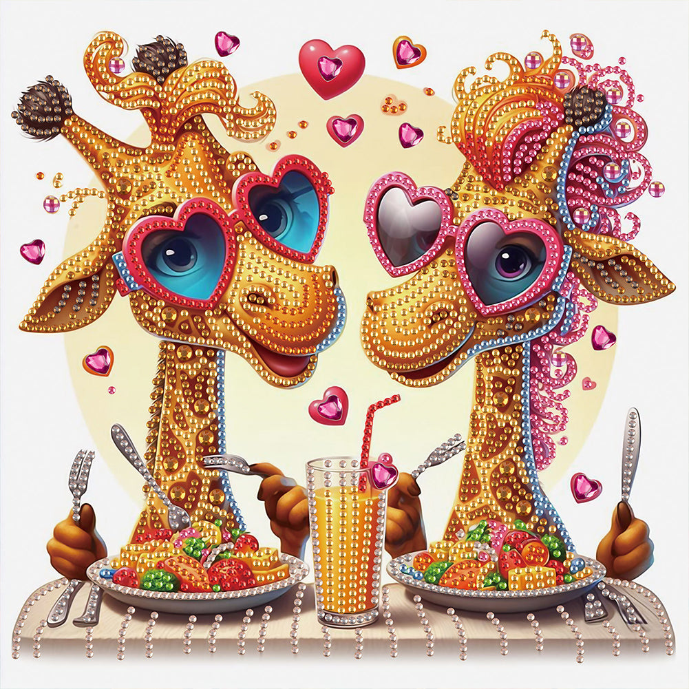 Funny Giraffe 30*30CM Special Shaped Drill Diamond Painting Drill Diamond Painting