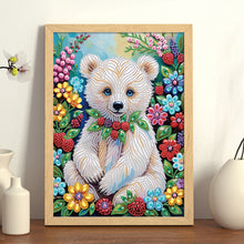 Load image into Gallery viewer, Flower Bear 30*40CM Special Shaped Drill Diamond Painting Drill Diamond Painting
