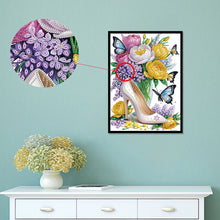 Load image into Gallery viewer, Flower High Heels 30*40CM Special Shaped Drill Diamond Painting Drill Diamond Painting
