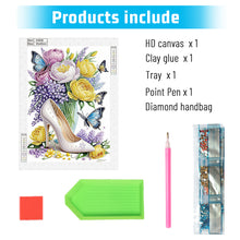 Load image into Gallery viewer, Flower High Heels 30*40CM Special Shaped Drill Diamond Painting Drill Diamond Painting
