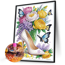 Load image into Gallery viewer, Flower High Heels 30*40CM Special Shaped Drill Diamond Painting Drill Diamond Painting
