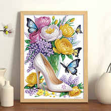 Load image into Gallery viewer, Flower High Heels 30*40CM Special Shaped Drill Diamond Painting Drill Diamond Painting
