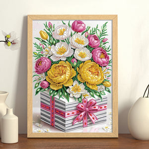 Flower Gift Box 30*40CM Special Shaped Drill Diamond Painting Drill Diamond Painting