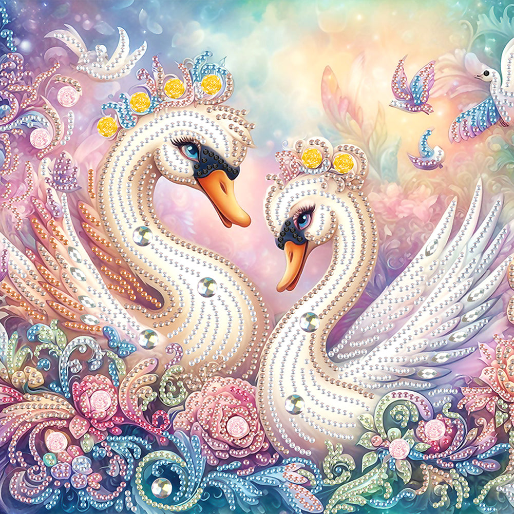 Swan 30*30CM Special Shaped Drill Diamond Painting Drill Diamond Painting