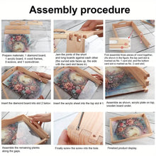 Load image into Gallery viewer, Wooden Butterfly Diamond Painting Tray Art Craft with Handle for Home Decoration
