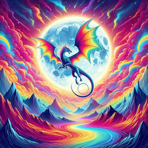 Flying Colorful Dragon 40*40CM Full Round Drill Diamond Painting Drill Diamond Painting