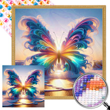 Load image into Gallery viewer, Colorful Butterflies On The Beach 40*40CM Full Round Drill Diamond Painting Drill Diamond Painting
