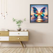 Load image into Gallery viewer, Colorful Butterflies On The Beach 40*40CM Full Round Drill Diamond Painting Drill Diamond Painting
