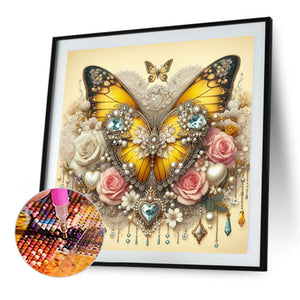Butterfly 30*30CM Full AB Round Drill Diamond Painting Drill Diamond Painting