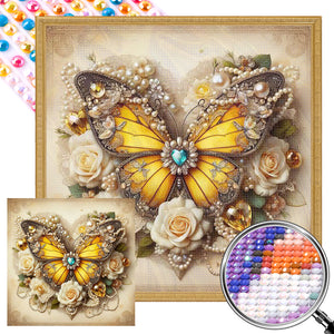 Butterfly 30*30CM Full AB Round Drill Diamond Painting Drill Diamond Painting