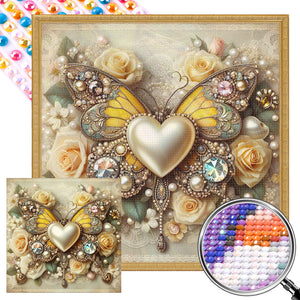 Butterfly 30*30CM Full AB Round Drill Diamond Painting Drill Diamond Painting