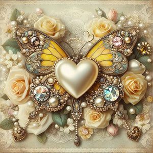 Butterfly 30*30CM Full AB Round Drill Diamond Painting Drill Diamond Painting