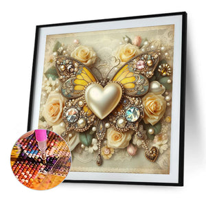 Butterfly 30*30CM Full AB Round Drill Diamond Painting Drill Diamond Painting