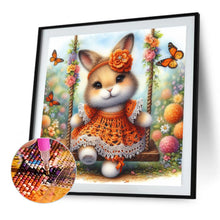 Load image into Gallery viewer, Rabbit On The Swing 30*30CM Full AB Round Drill Diamond Painting Drill Diamond Painting
