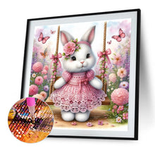 Load image into Gallery viewer, Rabbit On The Swing 30*30CM Full AB Round Drill Diamond Painting Drill Diamond Painting
