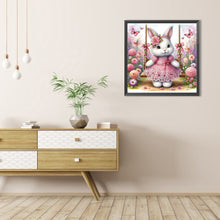 Load image into Gallery viewer, Rabbit On The Swing 30*30CM Full AB Round Drill Diamond Painting Drill Diamond Painting
