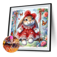 Load image into Gallery viewer, Rabbit On The Swing 30*30CM Full AB Round Drill Diamond Painting Drill Diamond Painting
