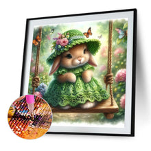 Load image into Gallery viewer, Rabbit On The Swing 30*30CM Full AB Round Drill Diamond Painting Drill Diamond Painting
