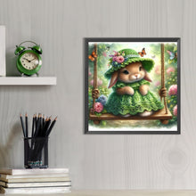 Load image into Gallery viewer, Rabbit On The Swing 30*30CM Full AB Round Drill Diamond Painting Drill Diamond Painting
