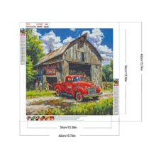 Load image into Gallery viewer, Village Red Classic Car 40*40CM Full Round Drill Diamond Painting Drill Diamond Painting
