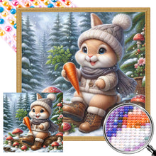 Load image into Gallery viewer, Snow Bunny 30*30CM Full AB Round Drill Diamond Painting Drill Diamond Painting
