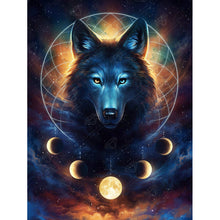 Load image into Gallery viewer, Dream Catcher Wolf 30*40CM Full Round Drill Diamond Painting Drill Diamond Painting
