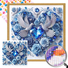 Load image into Gallery viewer, Love Pigeon 30*30CM Full AB Round Drill Diamond Painting Drill Diamond Painting
