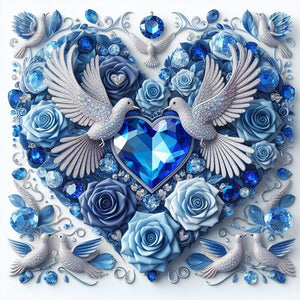 Love Pigeon 30*30CM Full AB Round Drill Diamond Painting Drill Diamond Painting