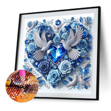 Load image into Gallery viewer, Love Pigeon 30*30CM Full AB Round Drill Diamond Painting Drill Diamond Painting
