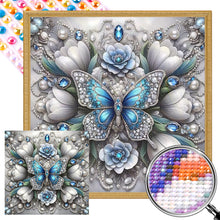 Load image into Gallery viewer, White Butterfly 30*30CM Full AB Round Drill Diamond Painting Drill Diamond Painting

