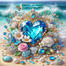 Load image into Gallery viewer, Love On The Beach 30*30CM Full AB Round Drill Diamond Painting Drill Diamond Painting
