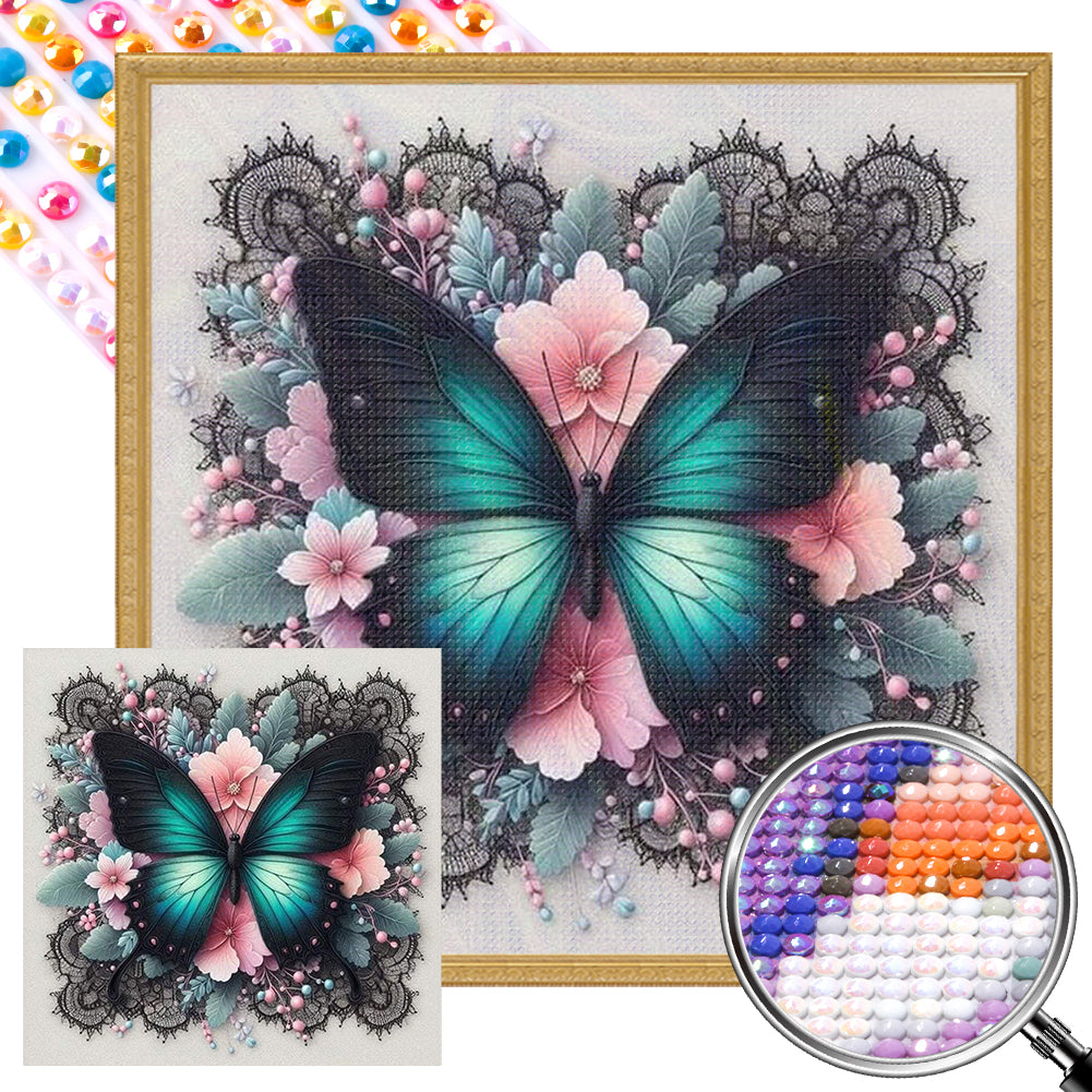 Butterfly 40*40CM Full AB Round Drill Diamond Painting Drill Diamond Painting