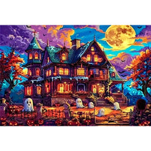 Load image into Gallery viewer, Halloween Horror Nights 60*40CM Full Round Drill Diamond Painting Drill Diamond Painting
