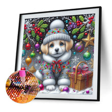 Load image into Gallery viewer, Christmas Dog 40*40CM Full Round Drill Diamond Painting Drill Diamond Painting
