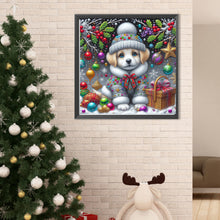 Load image into Gallery viewer, Christmas Dog 40*40CM Full Round Drill Diamond Painting Drill Diamond Painting
