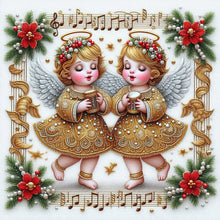 Load image into Gallery viewer, Christmas Angel 40*40CM Full Round Drill Diamond Painting Drill Diamond Painting
